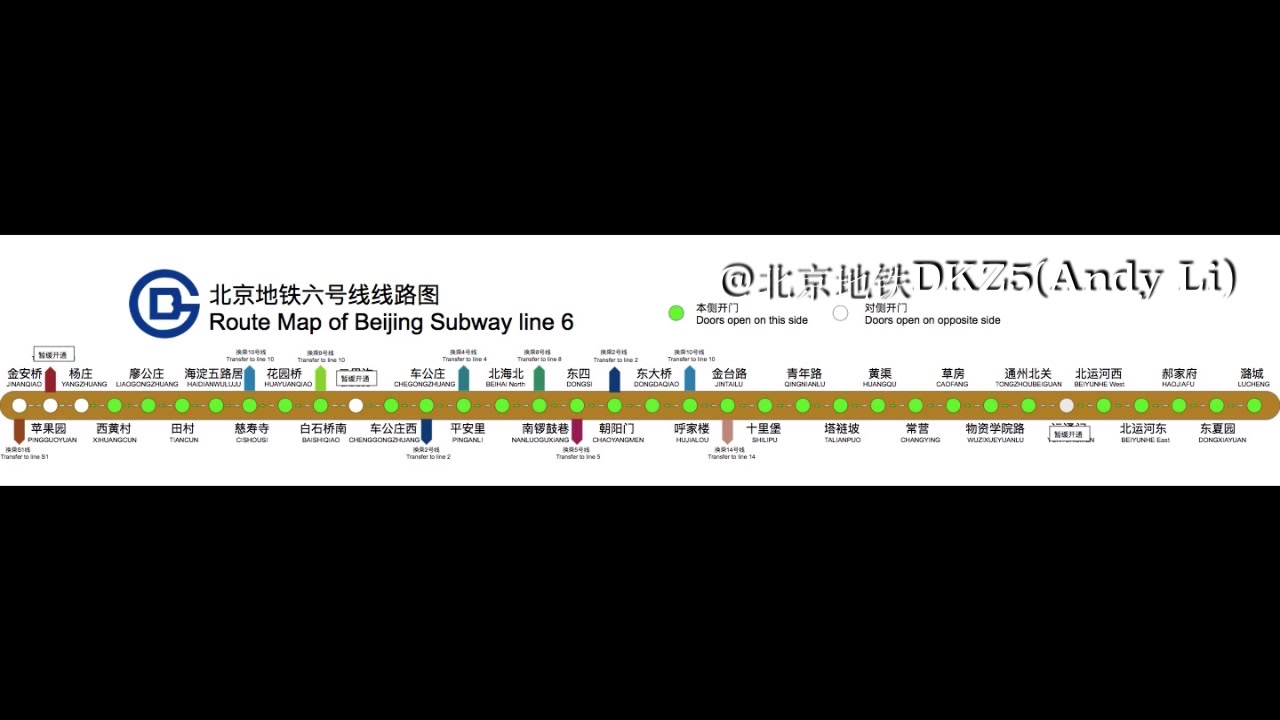 北京地铁六号线地图图片