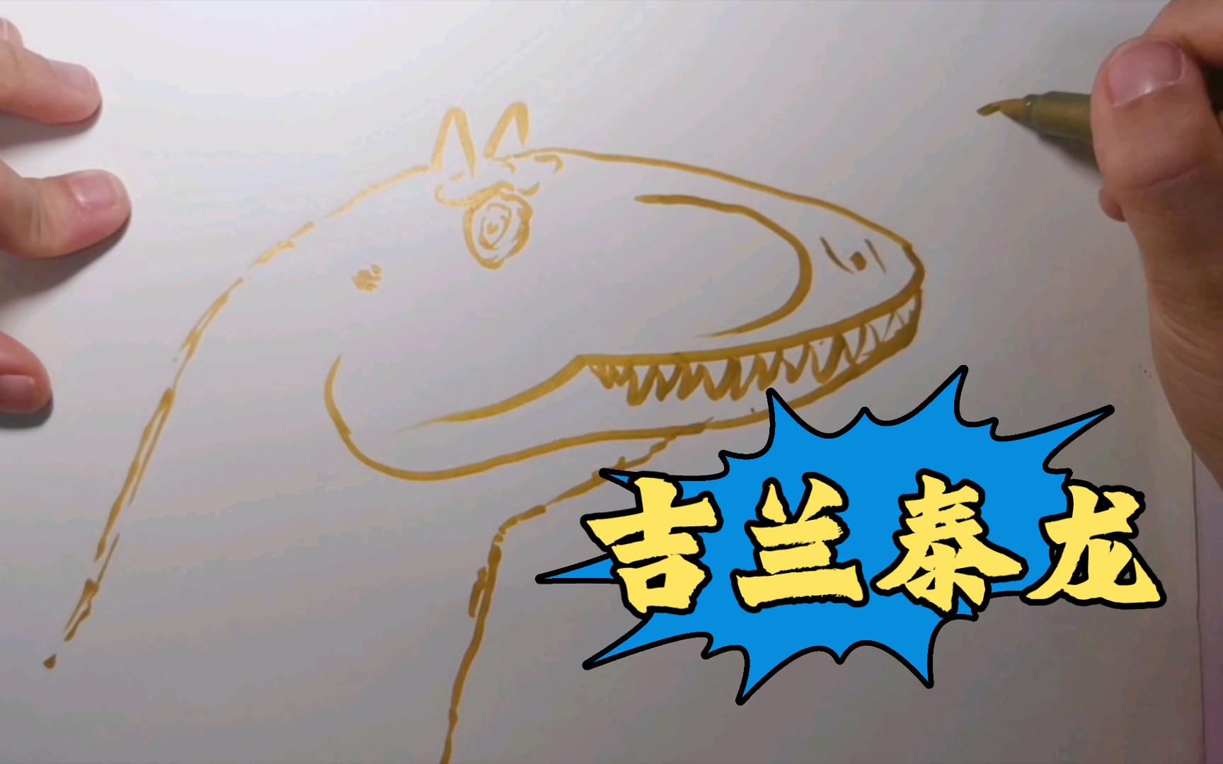 恐龙简笔画之吉兰泰龙