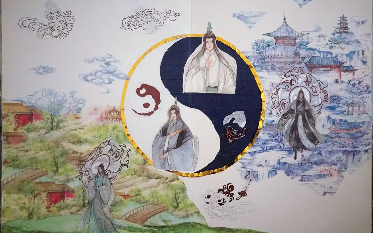 【古风手账拼贴】魔道祖师系列——双道长之霜华拂雪原创【魔道祖师】