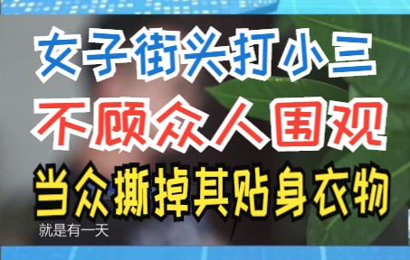 女子街头打小三 不顾众人围观 当众撕掉其贴身衣物哔哩哔哩bilibili