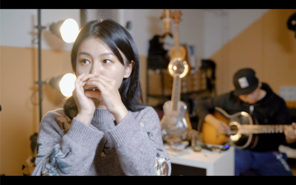 【口琴】《外面的世界》园园与晓松老师合奏