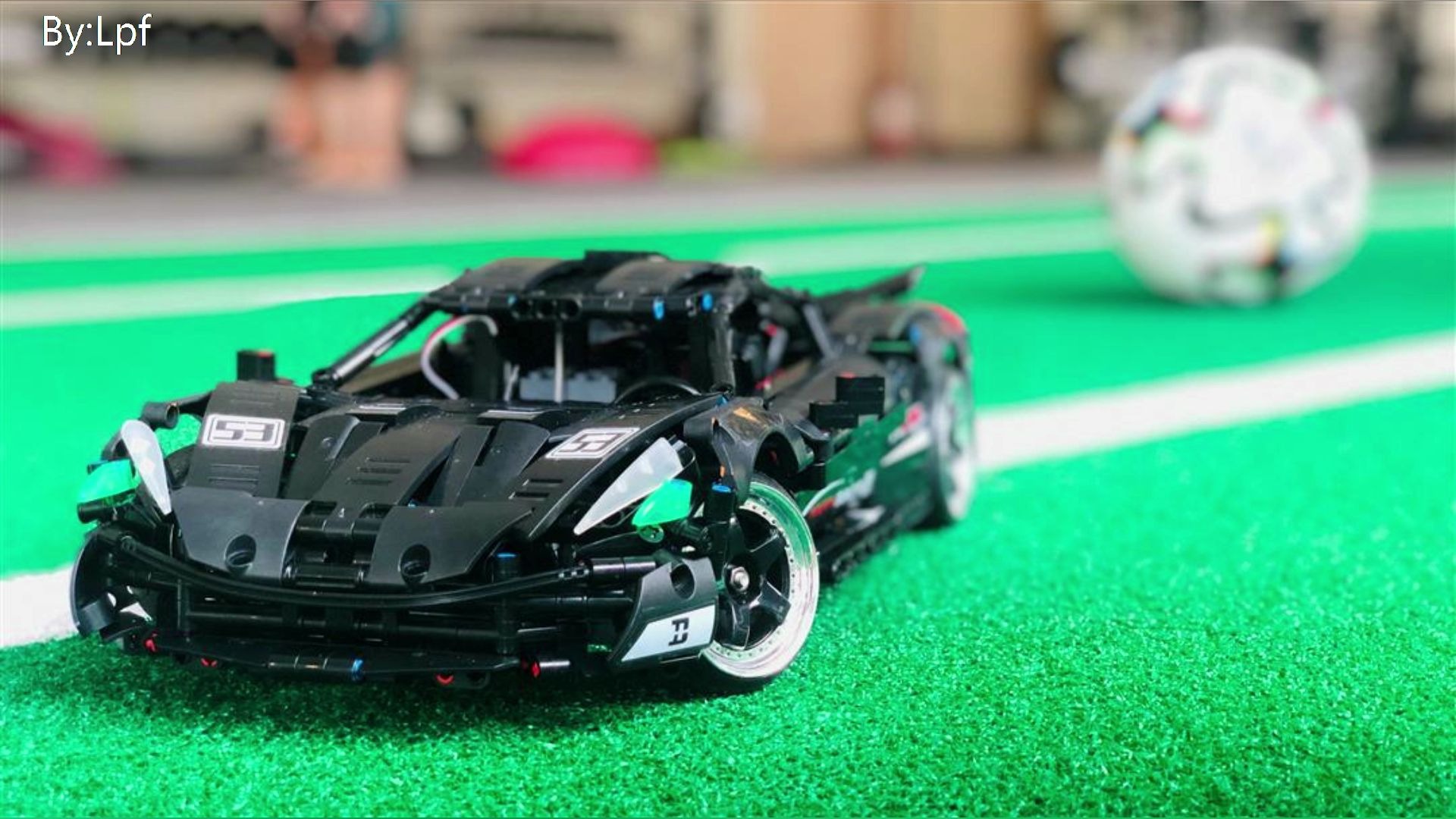 乐高积木信宇迈凯伦p1竞速漂移车改装跑车