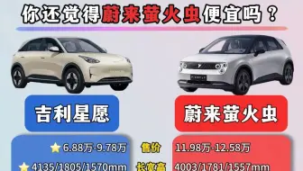 对比星愿之后，你还觉得蔚来萤火虫便宜吗？