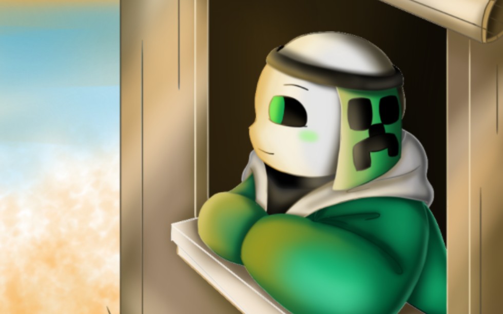 【绘画】无偿creeper!sans绘画过程