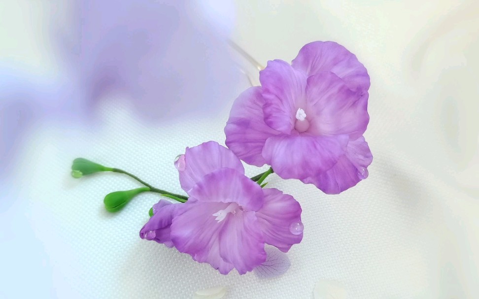 紫色香雪兰发簪