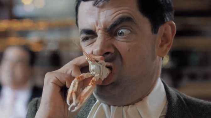 憨豆先生生吃海鲜时丰富的表情,笑喷了!