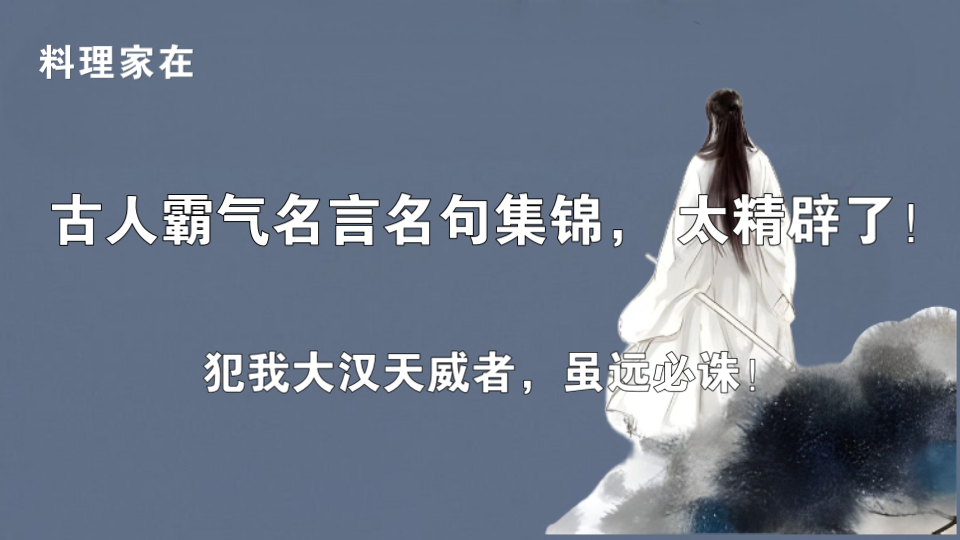 【犯我大汉天威者,虽远必诛!】古人霸气名言名句集锦, 太精辟了!哔哩哔哩bilibili