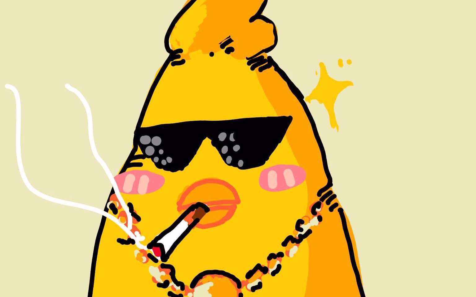 【你画我猜】灵魂画师作品(手机指绘)这是一只会freestyle的大佬鸡 by