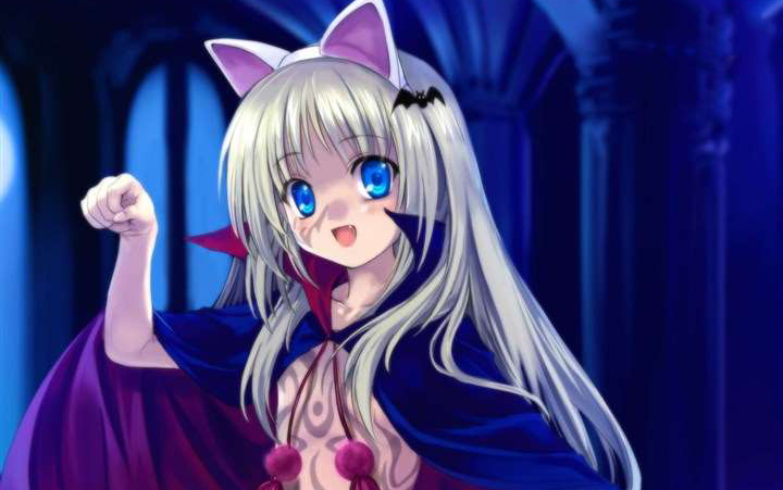 水彩手绘日系猫眼萌妹,糟了!