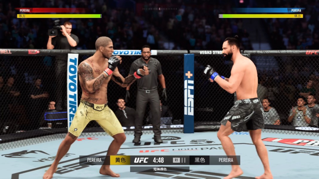 ufc5游戏:石拳佩雷拉vs天秀佩雷拉,对战最高难度ai