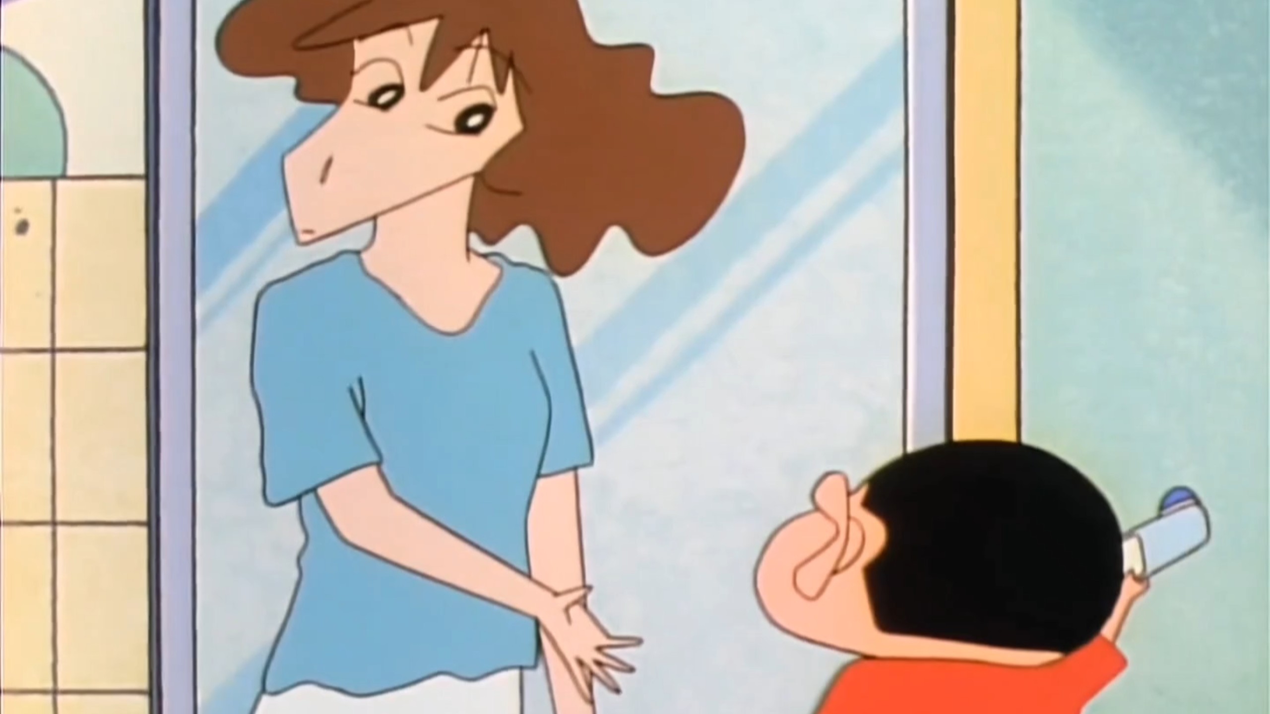 蜡笔小新 妈妈落枕了哦