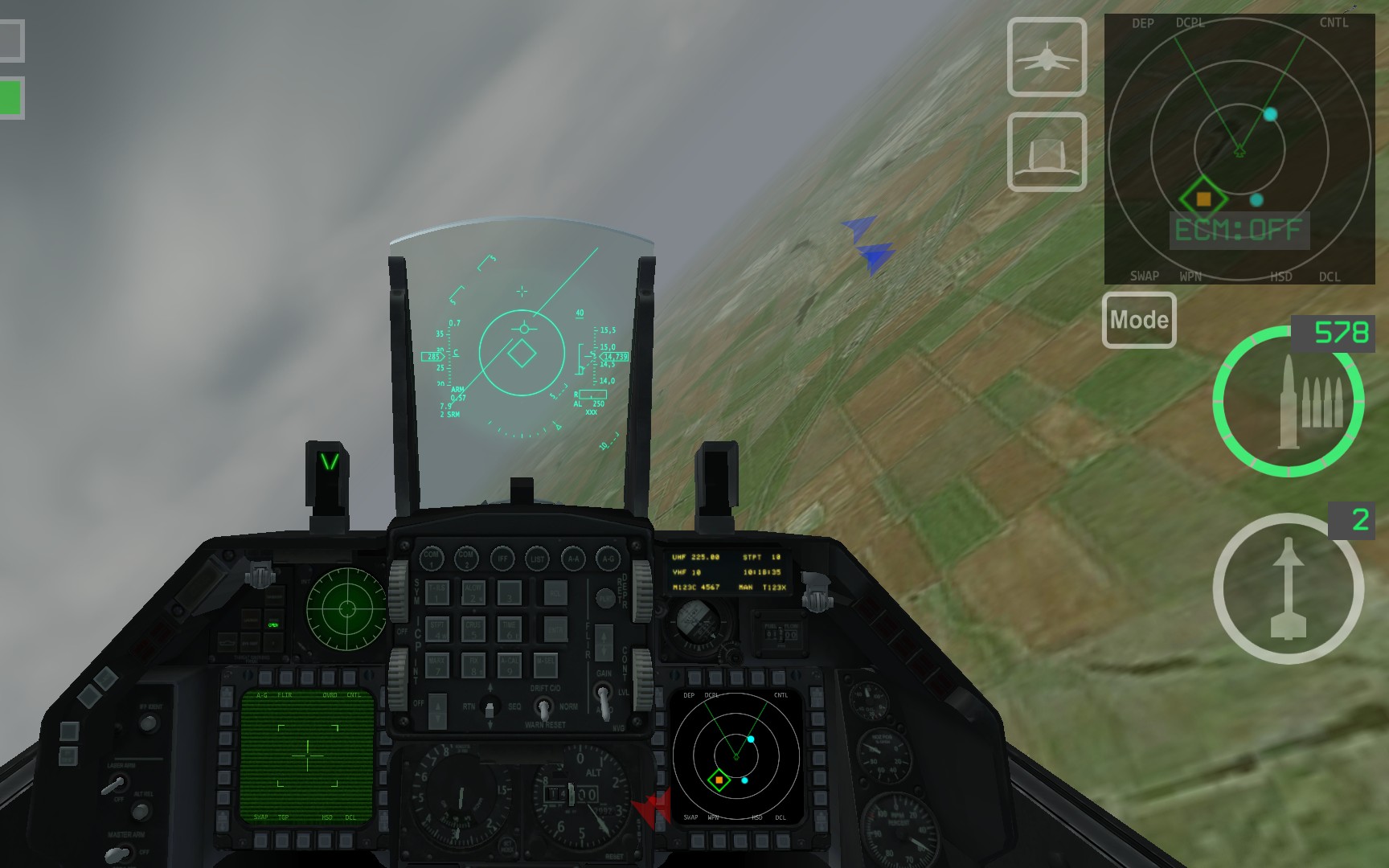 现代战斗机sfmc303版f16驾驶舱视觉一览