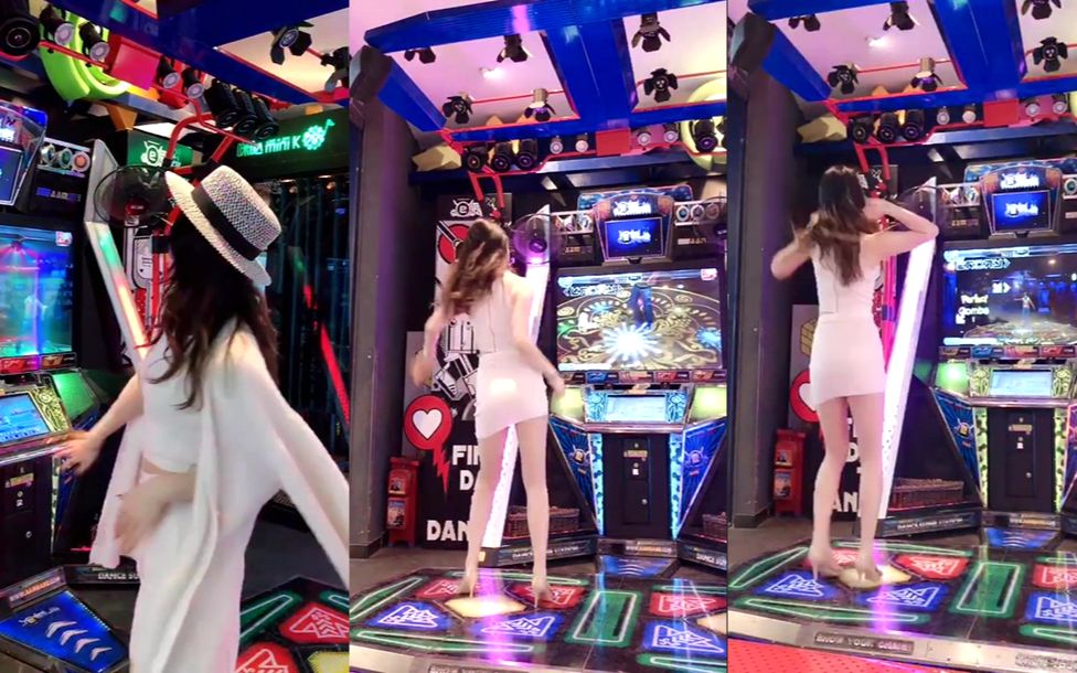 跳舞机-白套装热舞_哔哩哔哩_bilibili