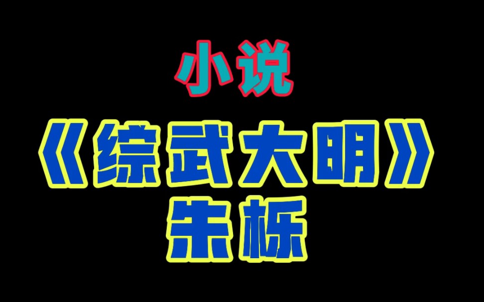 小说《综武大明》朱栎哔哩哔哩bilibili