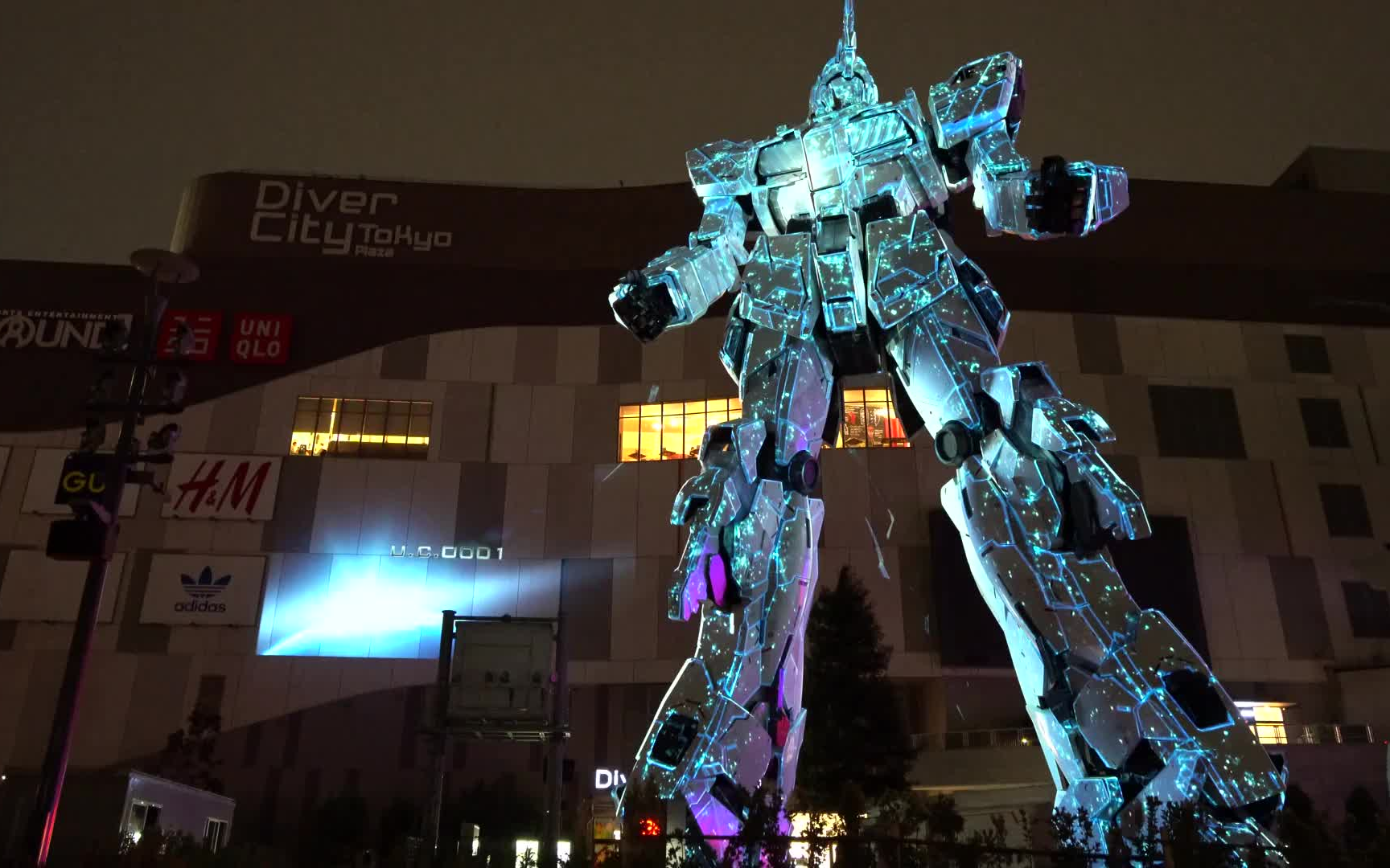 日本东京台场独角兽高达gw黄金周期间限定灯光秀 4k sony a7rii