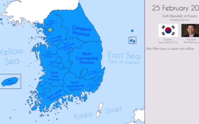 【历史地图】韩国(19192020)哔哩哔哩bilibili