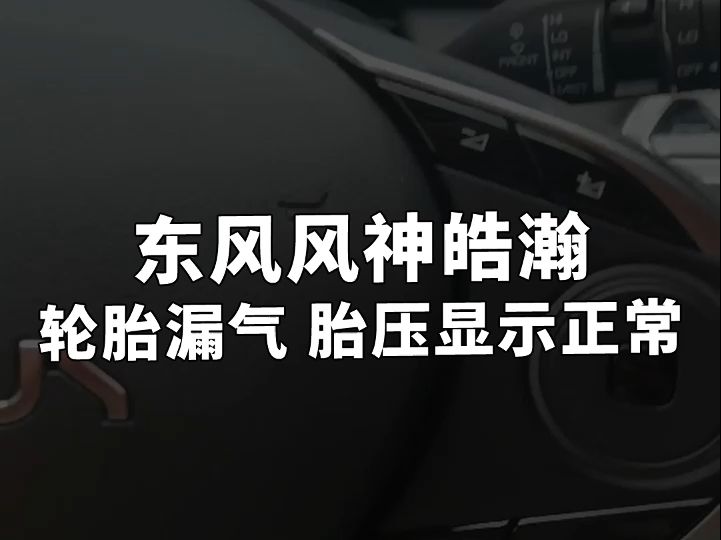 东风风神皓瀚轮胎漏气 胎压显示正常哔哩哔哩bilibili