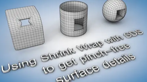 使用收缩包裹制作3D模型打孔