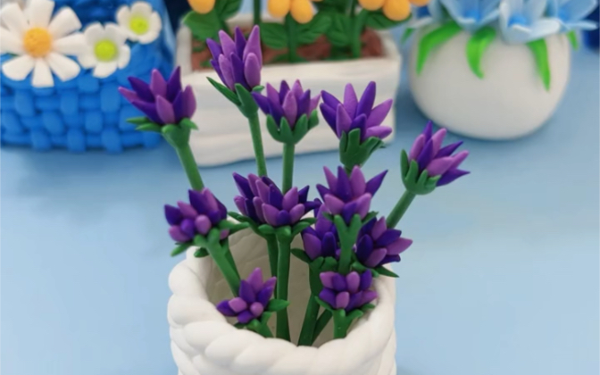 超轻粘土教程第59期:薰衣草