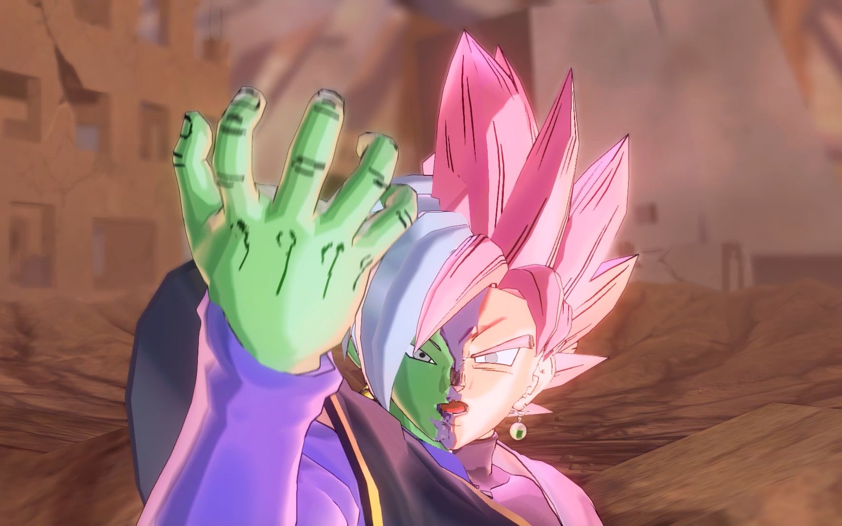 七龙珠扎马斯神半身融合全技能展示一半黑悟空一半扎马斯