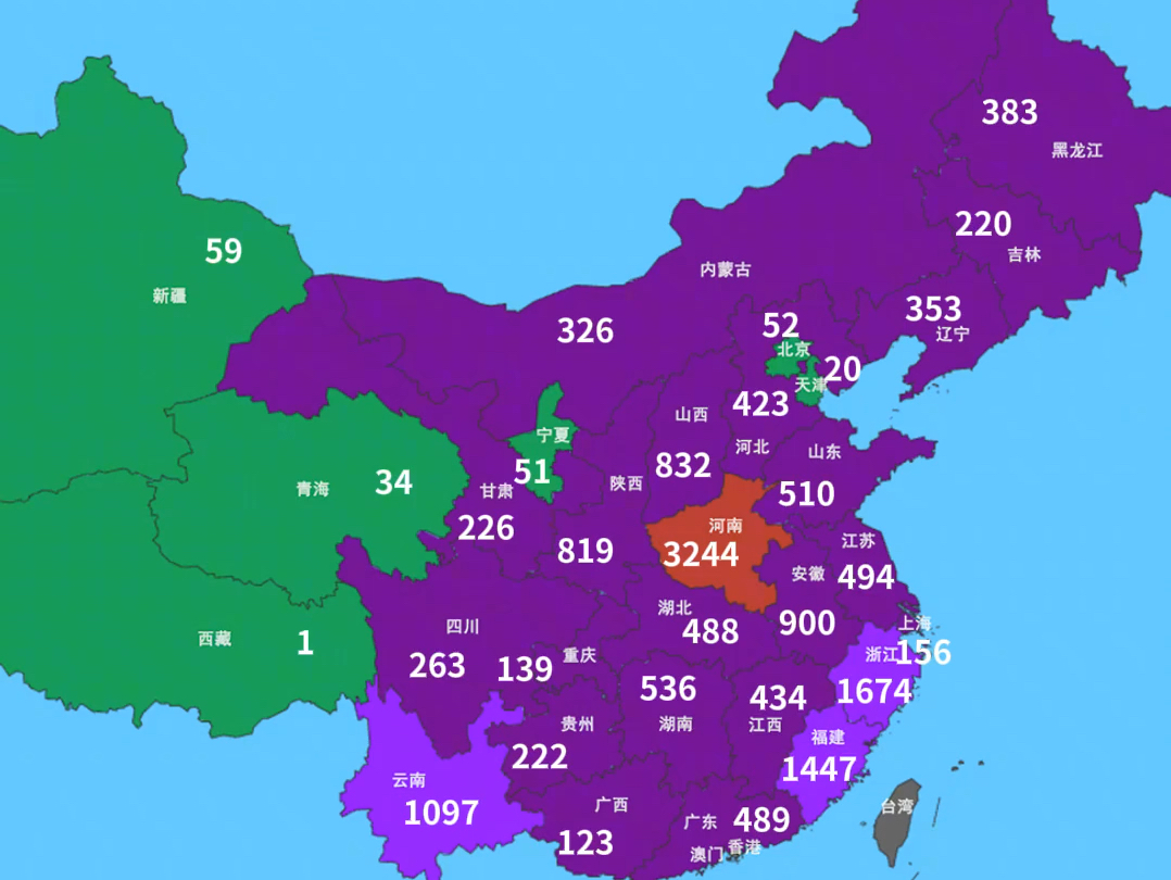 我国各省拥有基督教堂数量哔哩哔哩bilibili