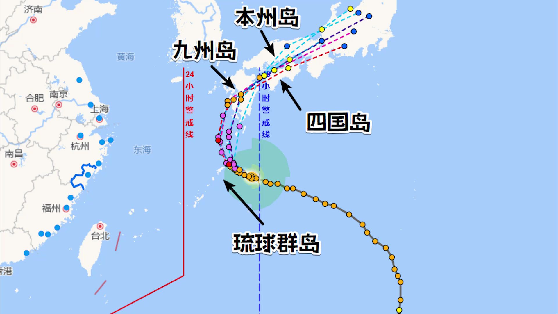 兜了一大圈!台风珊珊将首登九州岛!哔哩哔哩bilibili