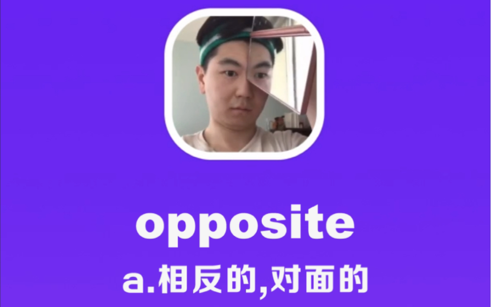 opposite:相反的,对面的哔哩哔哩bilibili