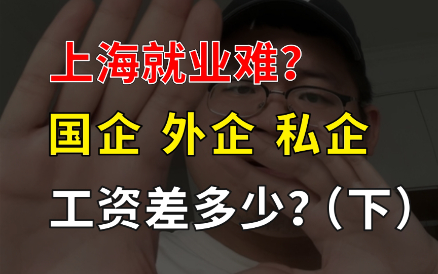 上海本科就业很难?分别去国企、外企、私企,工资分别相差多少?(下)哔哩哔哩bilibili