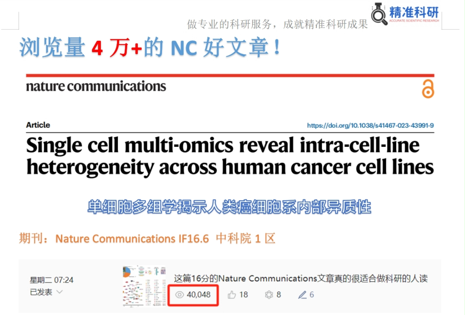 这篇16分的Nature Communications文章真的很适合做科研的人读哔哩哔哩bilibili