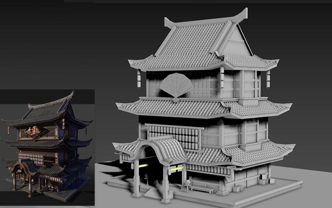 3dmax零基础box到完整古风建筑场景超详细讲解3d场景建模思路教程