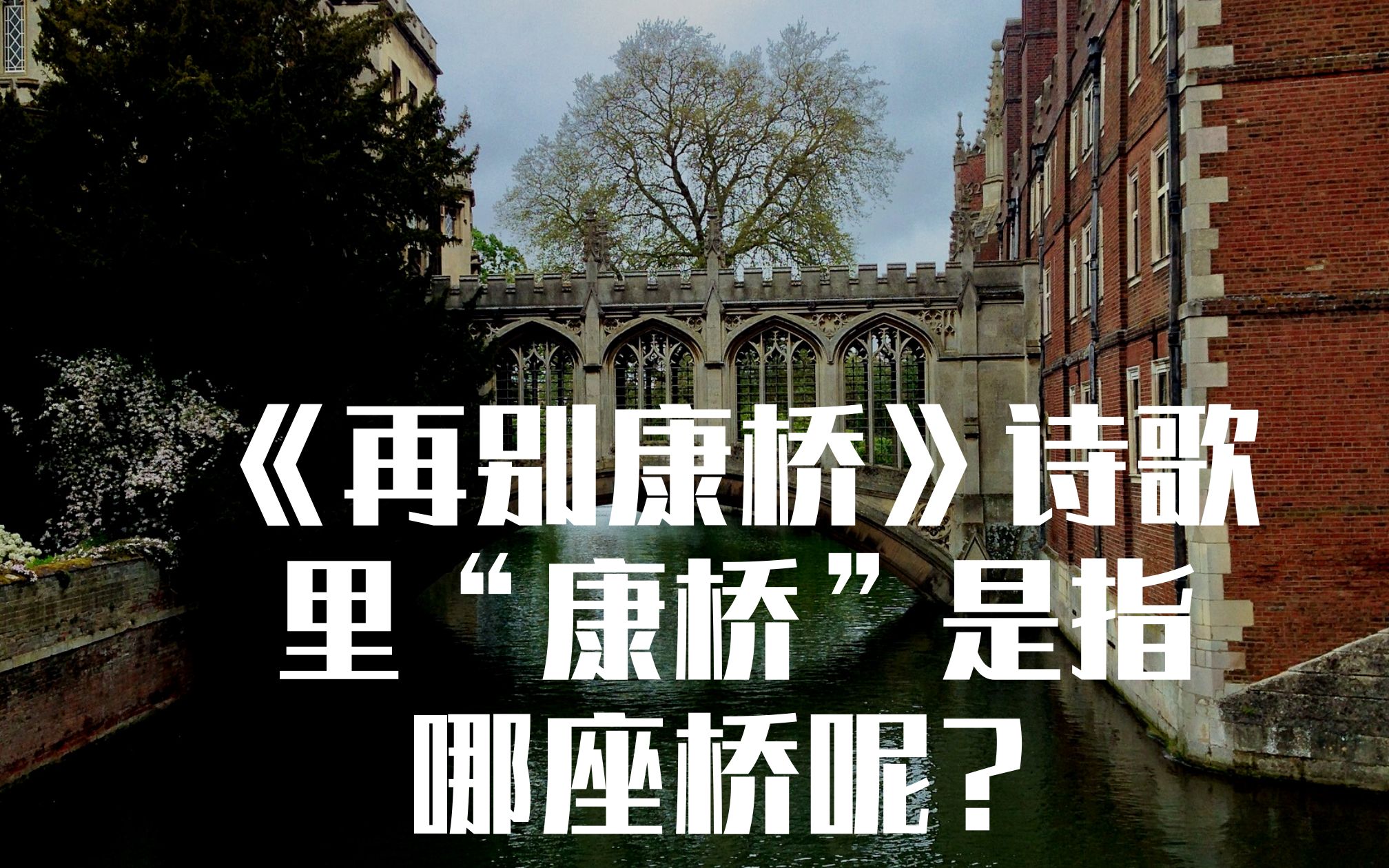 英国留学,背景知识,《再别康桥》诗歌里“康桥”是指哪座桥呢?我们一边欣赏徐志摩的诗,一边鸟瞰剑桥大学的风景.哔哩哔哩bilibili