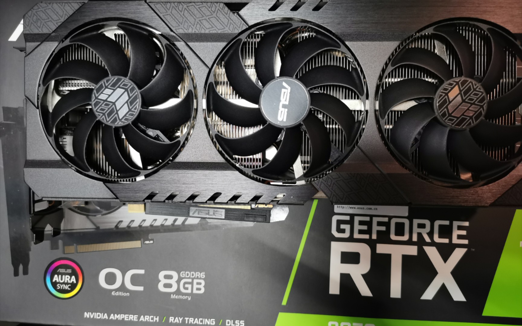 华硕asusrtx3070o8gtuf显卡开箱双十一天猫旗舰店购入
