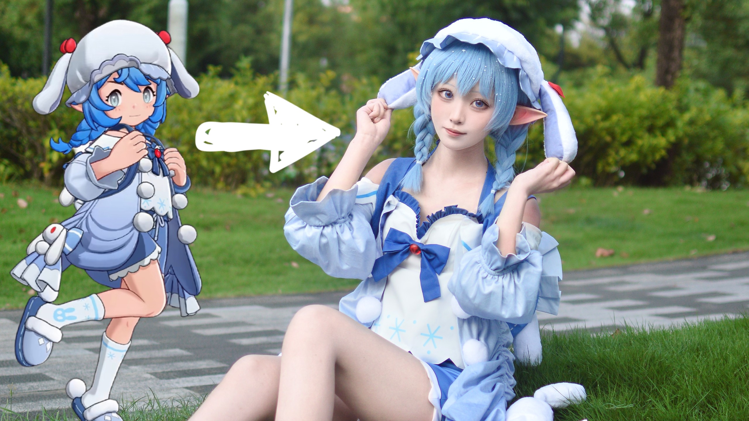当你cos了雪影服装小洛克