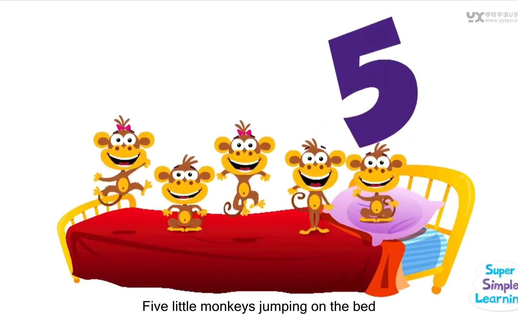 [图]SSS儿歌 001 Five Little Monkeys
