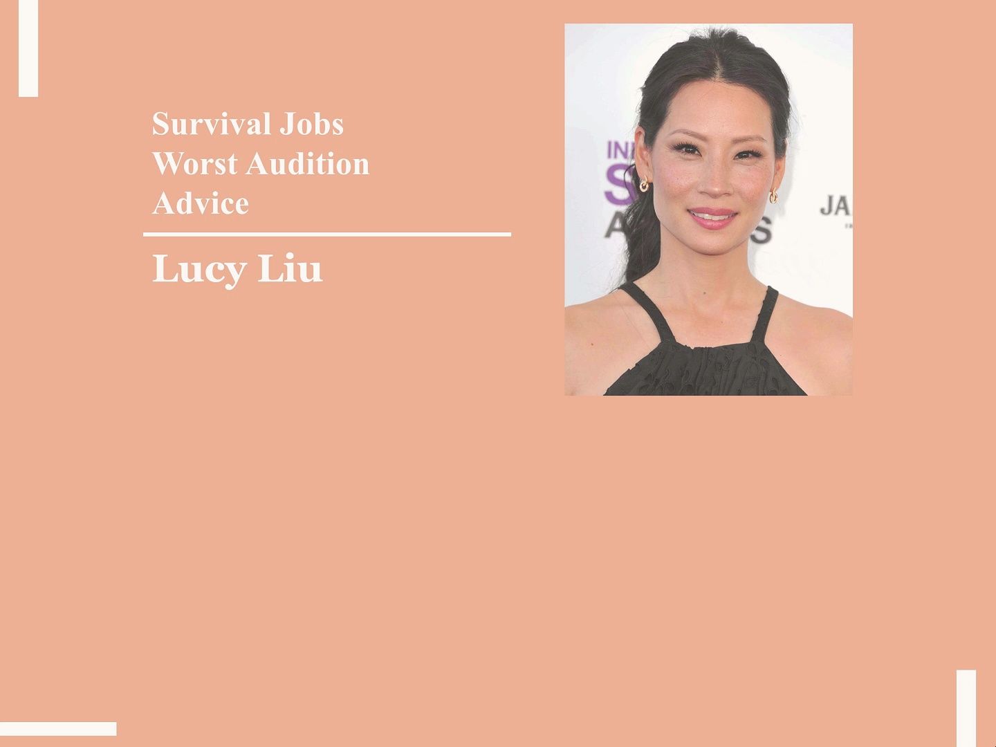 [图]Lucy Liu超棒Podcast 专访 'Survival Jobs, Worst Audition, Advice' | 刘玉玲