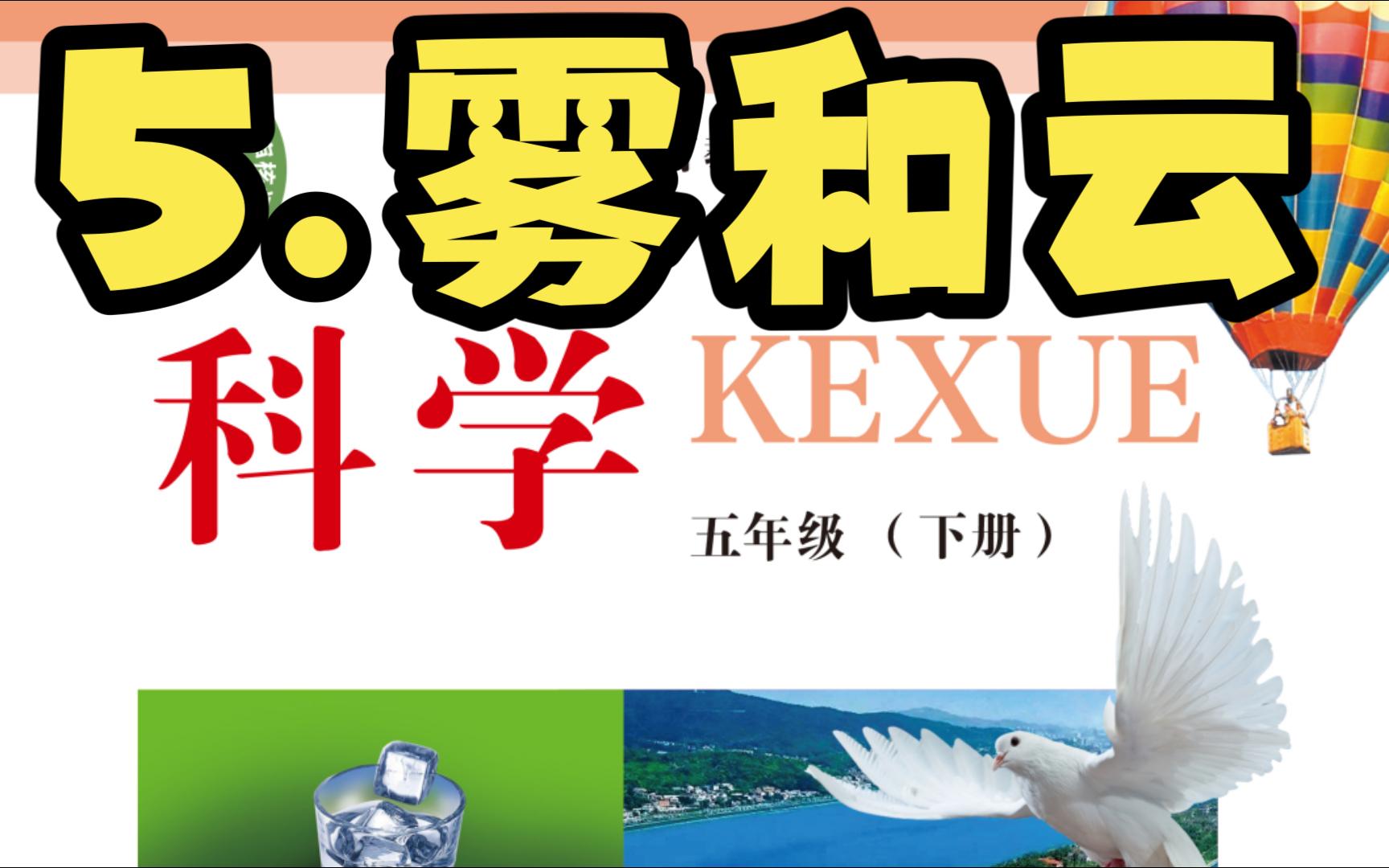 2023最新冀教版科学五年级下册 5.《雾和云》