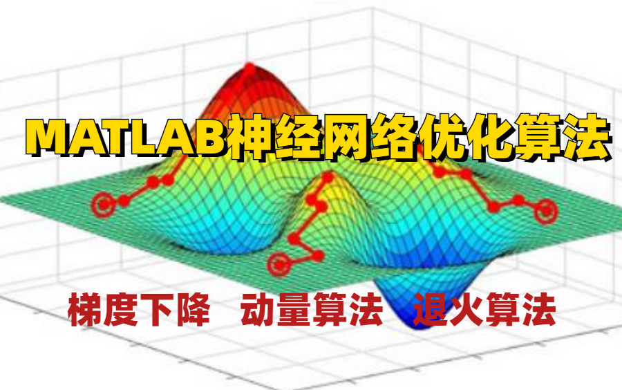 [图]【MATLAB神经网络优化算法】梯度下降/退火算法/动量算法/Adam算法/RMSProp算法原理详解+项目实战（深度学习/神经网络/计算机视觉）