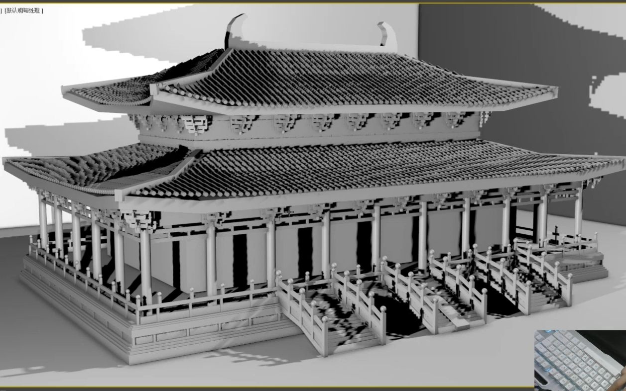 【3dmax场景建模】古风宫殿建筑建模,零基础房屋搭建思路讲解哔哩哔哩bilibili