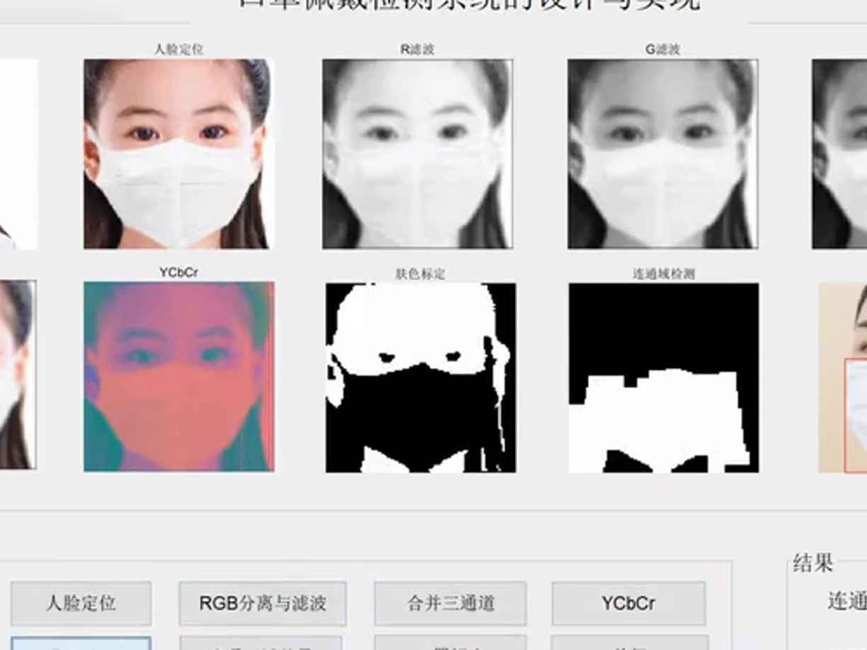 matlab的人臉面部口罩佩戴識別matlab