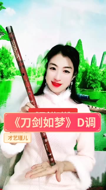 《刀剑如梦》d调一节瑾儿乐坊演奏级精品特制笛子演奏