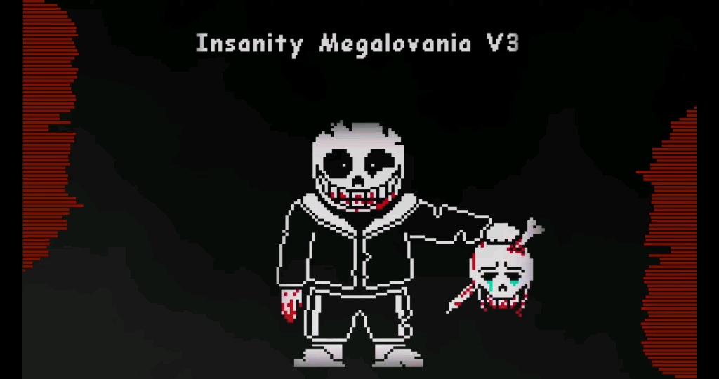 [图][ 精神错乱 sans 第一阶段 另外一个版本 ]Insanity Megalovania | Remix V3Rev