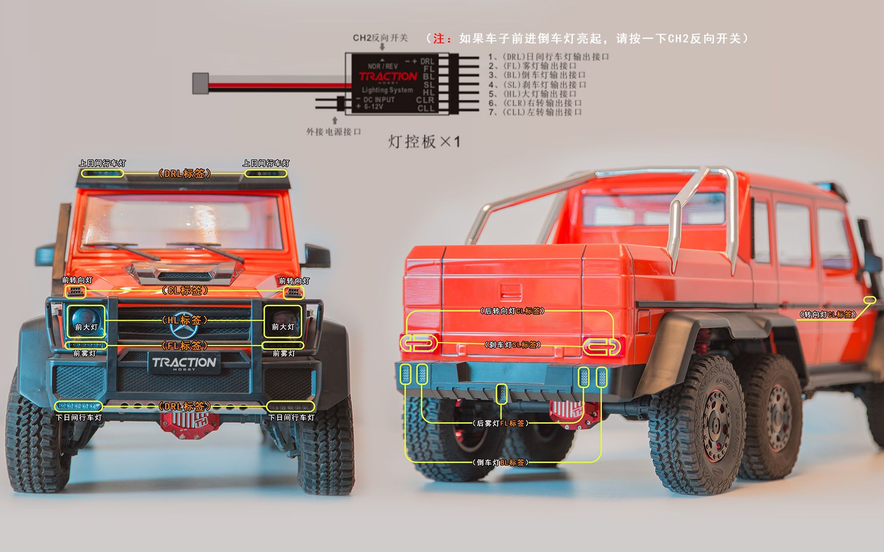 Traction Hobby BG550 升级 BG630 车壳仿真件及全车灯组安装说明哔哩哔哩bilibili