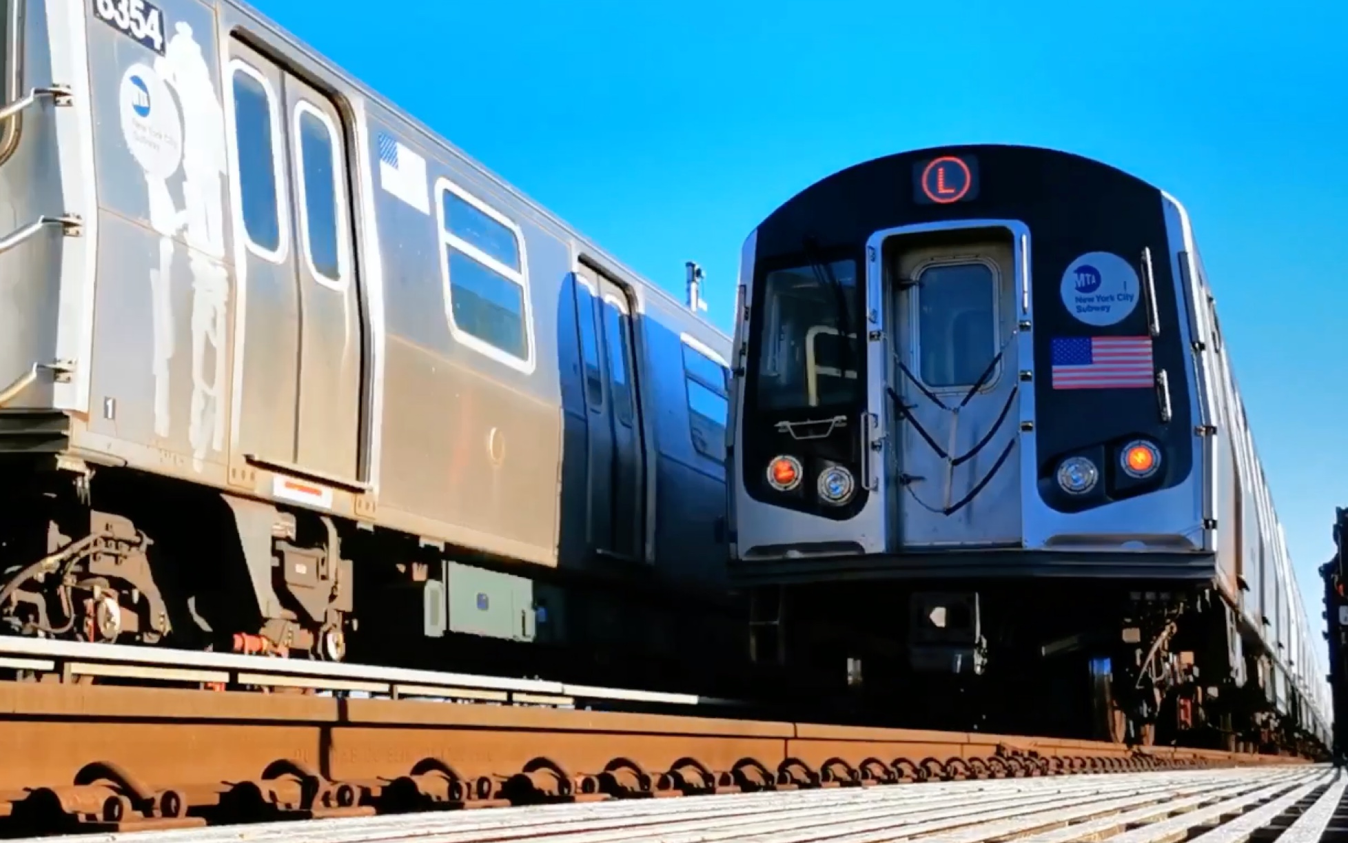 纽约地铁在sutterave站以痴汉视角观察l线