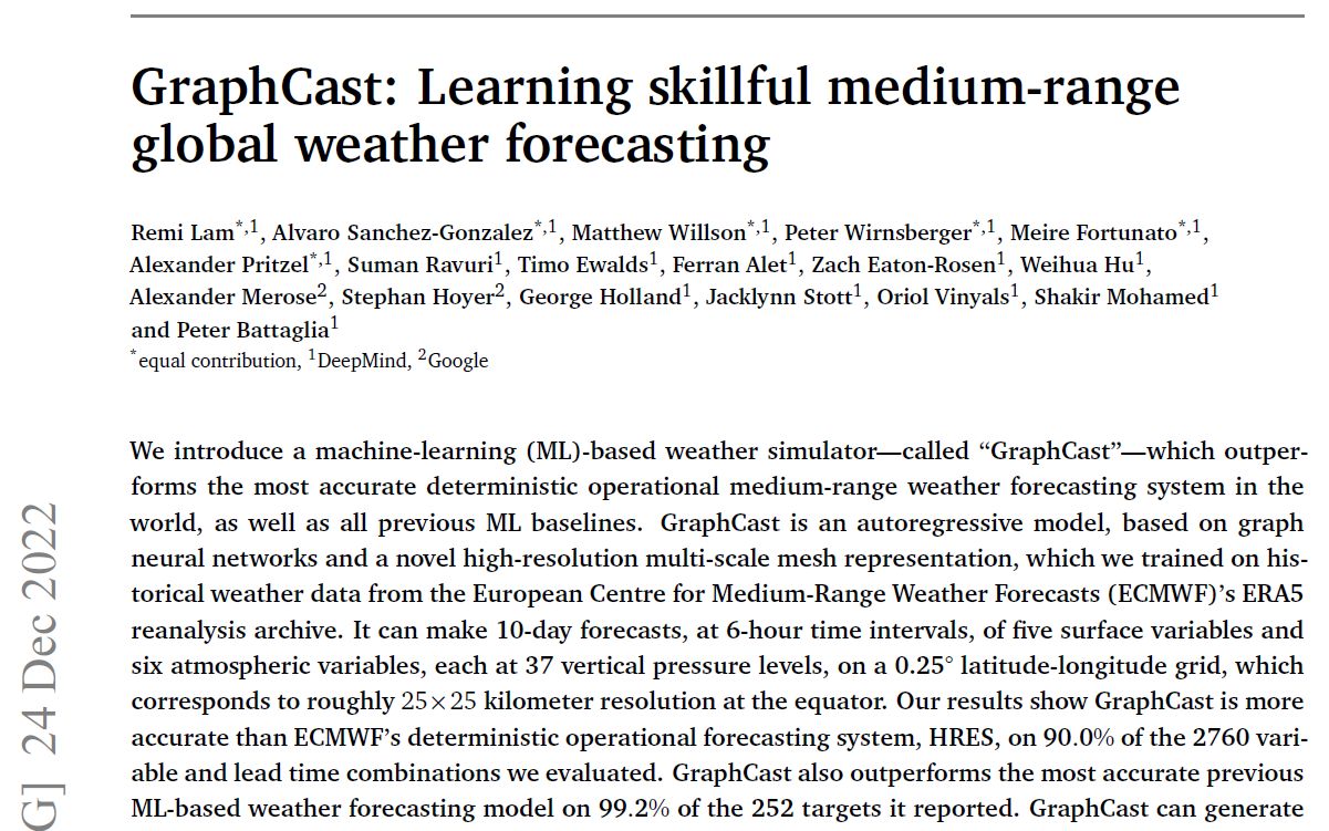 GraphCast:用图神经网络做中期天气预测【GNN论文速递 第0期】哔哩哔哩bilibili