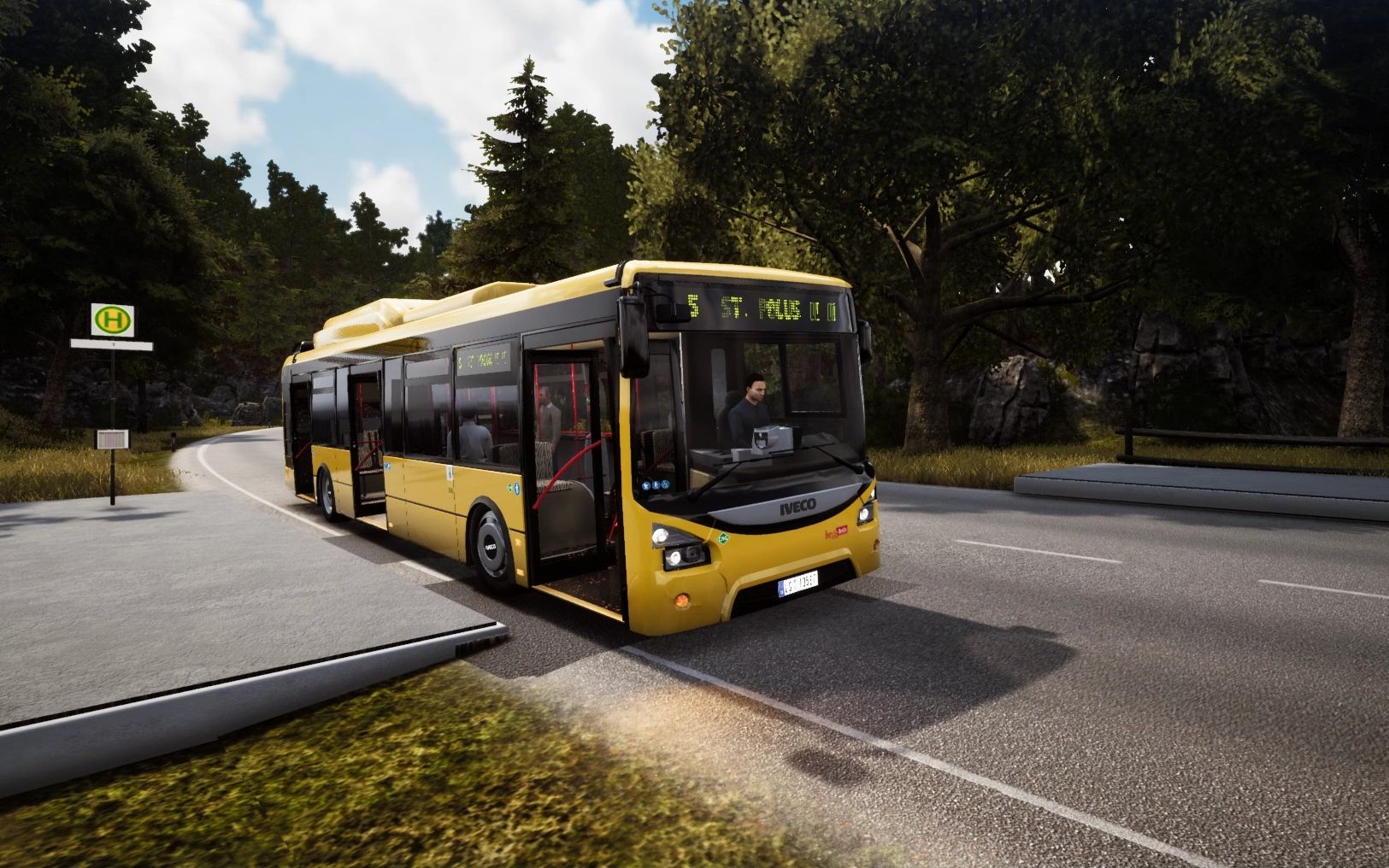 巴士模拟18 驾驶依维柯运营于老城区5路灯泡线 | bus simulator 18