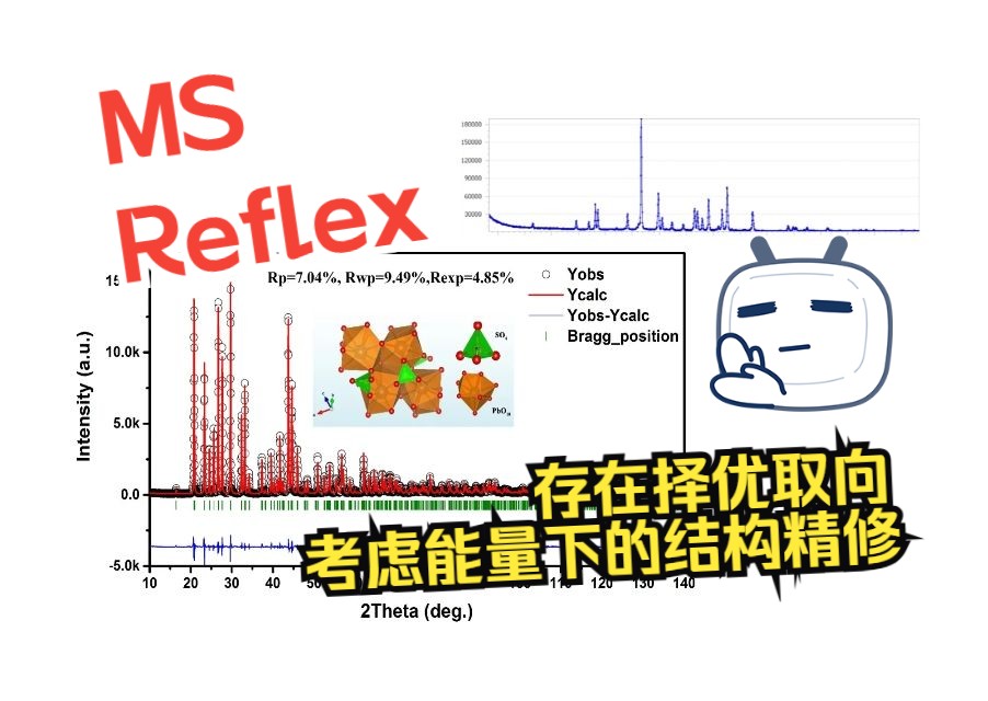 [Materials Studio] Reflex模块教学7—在存在择优取向和结构精修中考虑能量情下结构解析| 理论计算 华算科技哔哩哔哩bilibili