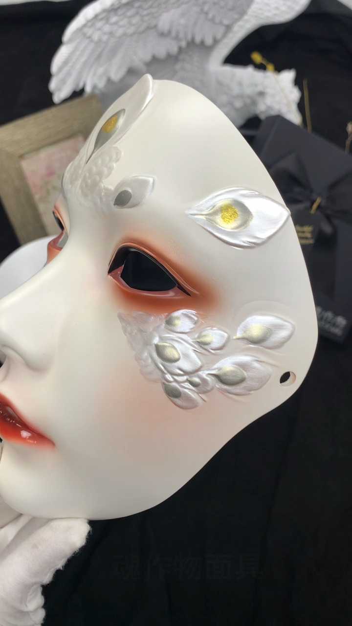 魂作物孔雀女全脸面具展示