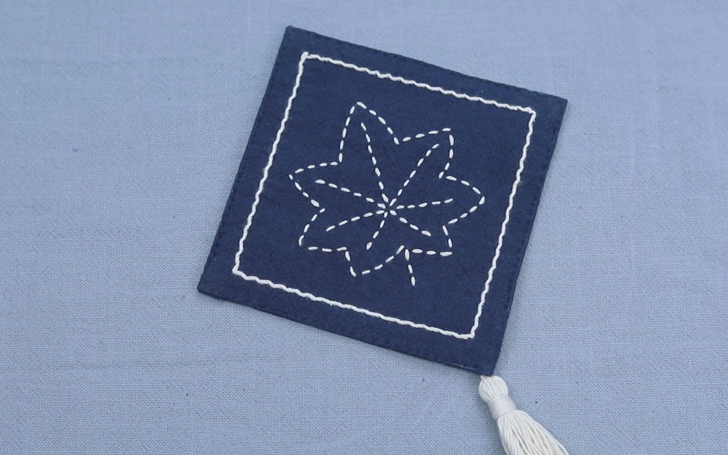 活动作品视频教程刺子绣枫叶杯垫秋日的清爽