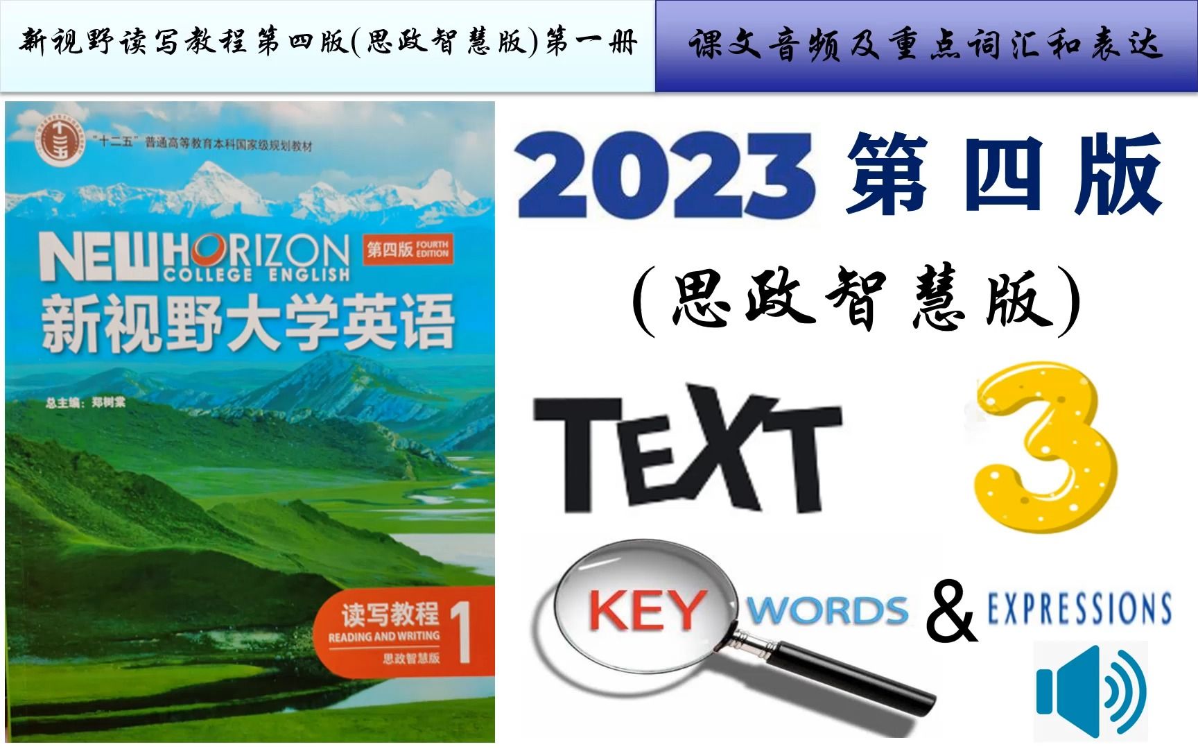 [图]新视野读写1第四版(思政智慧版)第三单元课文音频及课文A重点词汇详解