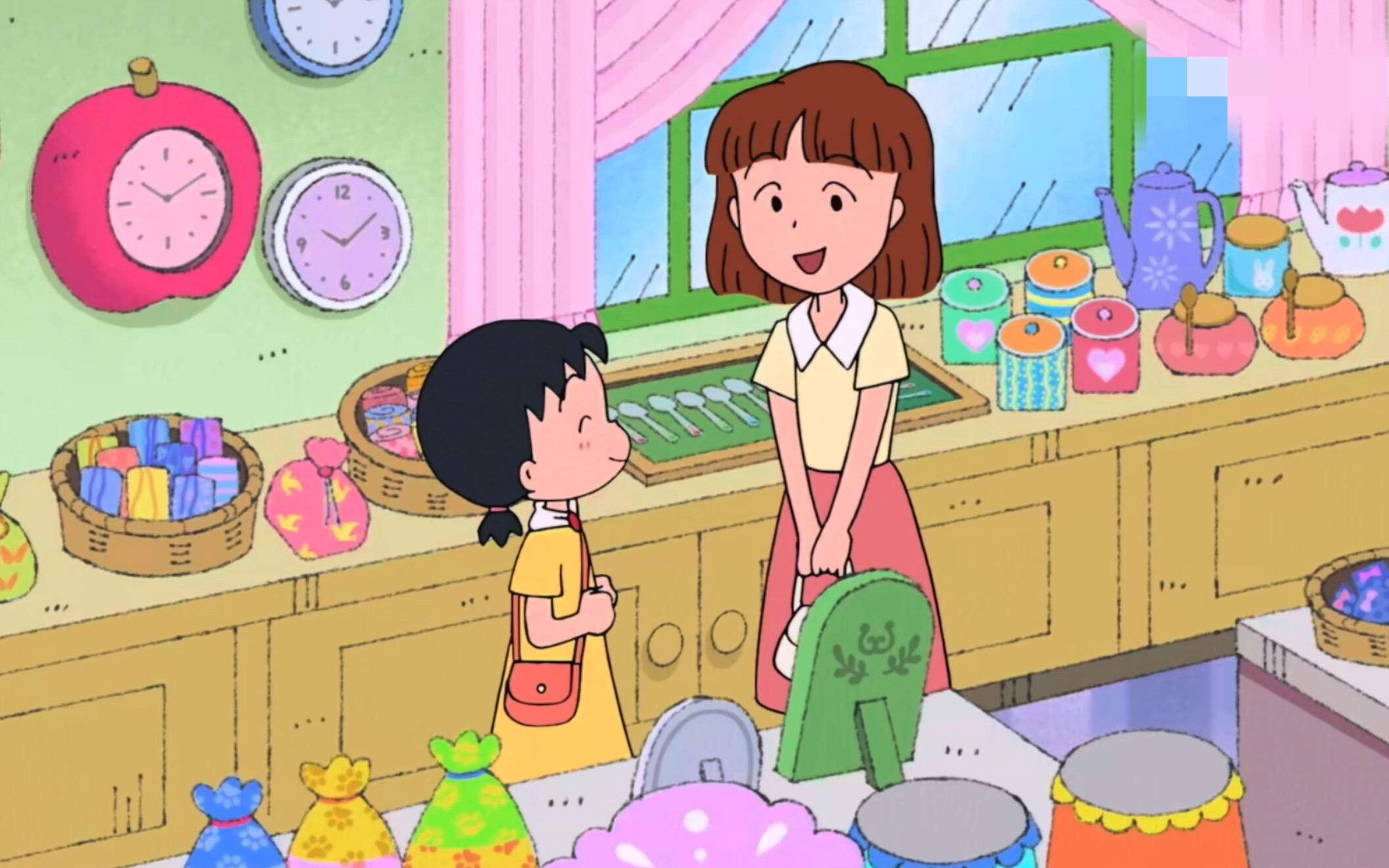 夫妇来小丸子家做客了(●′ω`●)还带小丸子和姐姐一起去吃了蛋糕